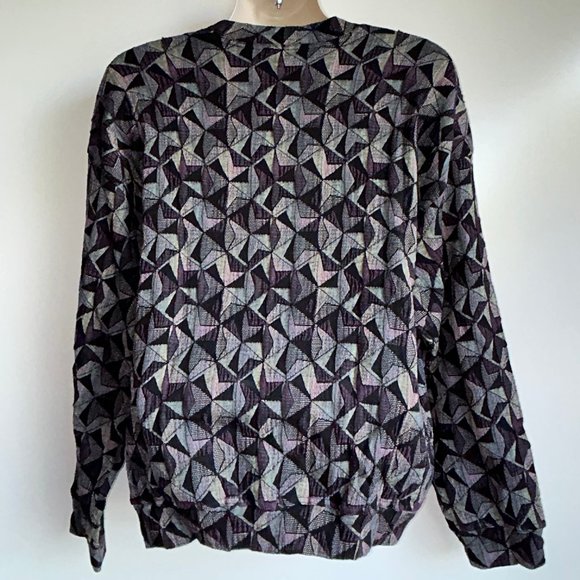 Jhane Barnes Coogi Style Bill Cosby Sweater Wool Blend Geo Print Mens Sz XL ~EUC - Picture 3 of 9